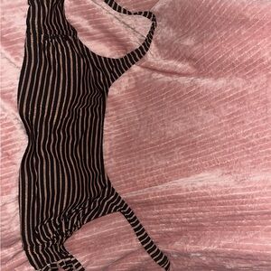 Striped plus sized One Piece Swimsuit